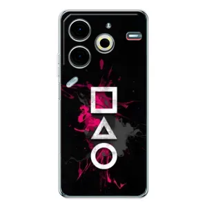 Чехол Гра в кальмара для Tecno Pova 7 Pro (Символы Игра кальмара)