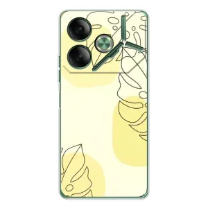 Силиконовый чехол с принтом в цветах на Tecno Pova 7 Ultra