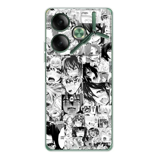 Чехол с принтом «Ahegao manga» для TECNO Pova 7