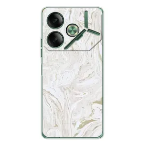 Мраморный чехол на Tecno Pova 7 (VPrint) (Белый мрамор)