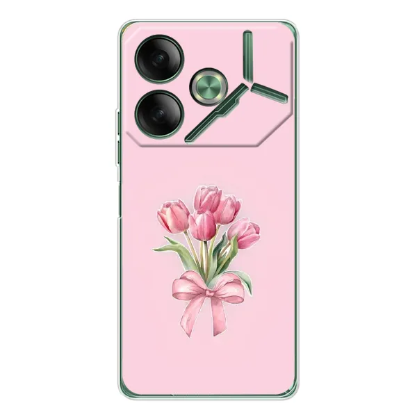 Чехол с принтом «Букет цветов» для TECNO Pova 7
