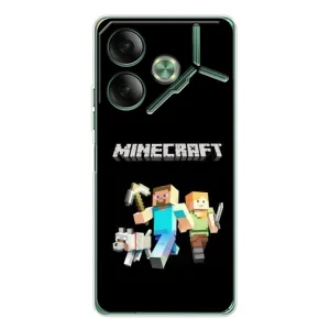 Чехол Майнкрафт на Tecno Pova 7 (AlphaPrint) Minecraft (герои Minecraft)