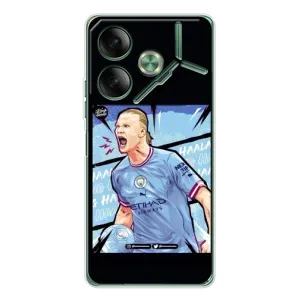 Чехлы с футболистом Ерлинг Холанд для Tecno Pova 7 (AlphaPrint) (гол Эрлинг Холланд)