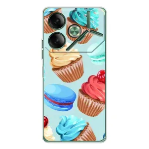 Чехлы с Фруктами для Tecno Pova 7 (VPrint) (Кексики)
