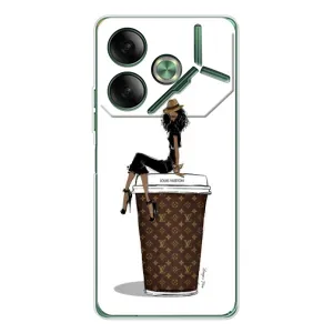 Чехлы Луи Витон для Tecno Pova 7 (AlphaPrint - LOUIS VUITTON) (кофе LOUIS VUITTON)