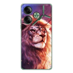 Чохол з картинкою ЛЕВ для Tecno Pova 7 (VPrint) (Красочний Лев)