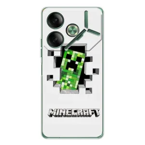 Чехол Майнкрафт на Tecno Pova 7 (AlphaPrint) Minecraft (крипер Майнкрафт)