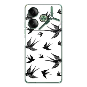 Чехол с птицами на Tecno Pova 7 (VPrint)