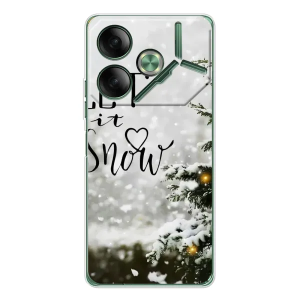 Чохол з принтом «Let it snow» для TECNO Pova 7