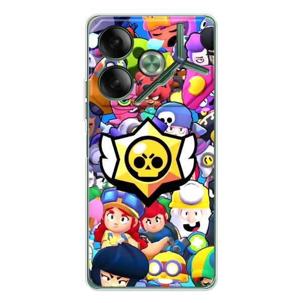 Чехол с принтом «Лого Brawl Stars» для TECNO Pova 7