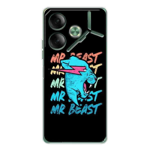 Чехол с принтом «logo Mr beast» для TECNO Pova 7