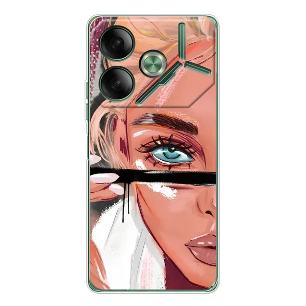 Чехол с принтом «Макияж» для TECNO Pova 7