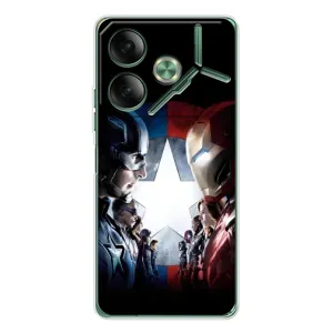 Чехол с принтом «Марвел стайл» для TECNO Pova 7