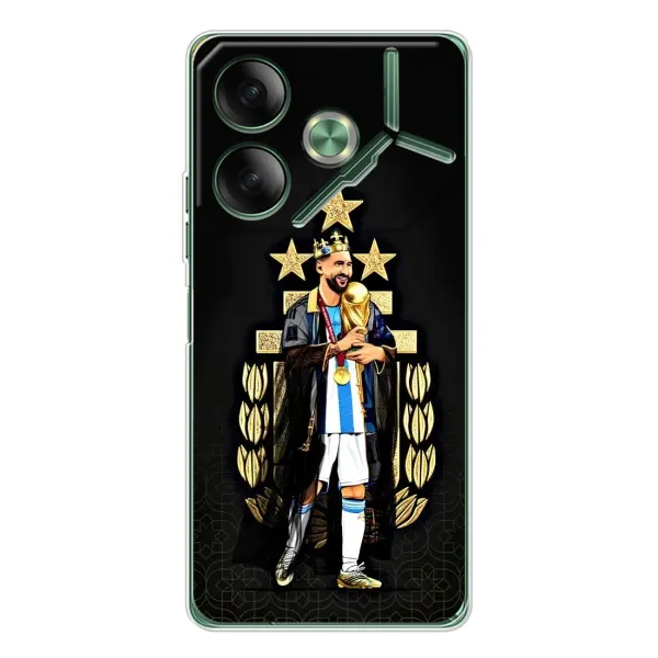 Чехол с принтом «Месси Король» для TECNO Pova 7