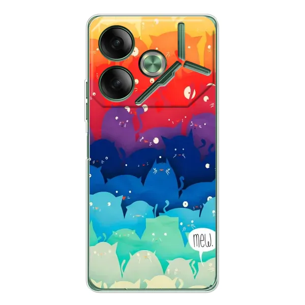 Чохол з принтом «Mew» для TECNO Pova 7