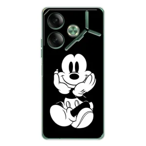 Эксклюзивный чехол для Tecno Pova 7 (AlphaPrint - Мультяшные) (Микки на черном)