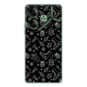 Новорічні, Святкові Чохли для Tecno Pova 7 - 2024 год (Новорічний фон)