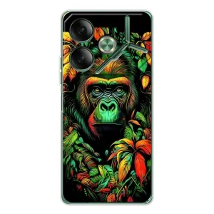 Чохол з Мавпами Tecno Pova 7 - (AlphaPrint) (Мавпа в квітах)