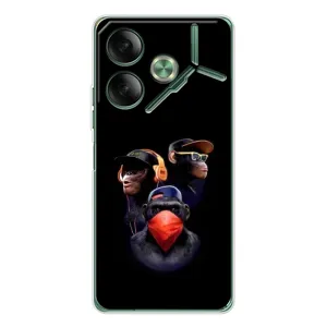 Чехол с Обезьянами Tecno Pova 7 - (AlphaPrint)