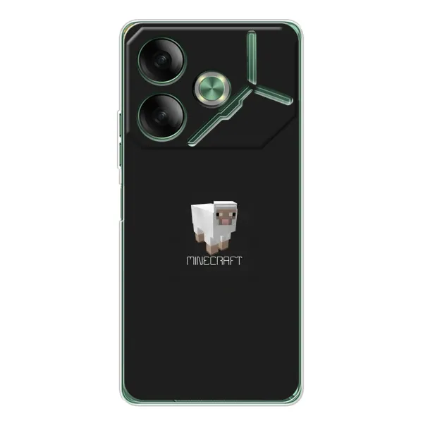 Чехол с принтом «Овечка Майнкрафт» для TECNO Pova 7