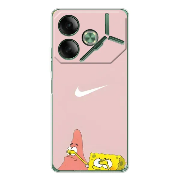 Чехол с принтом «Патрик и Губка» для TECNO Pova 7