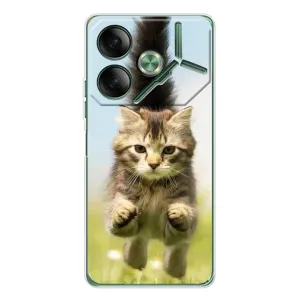 Чохли з Котиками для Tecno Pova 7 (VPrint) (Прижок кота)
