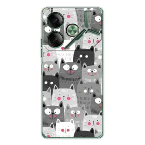 Чохли з Котиками для Tecno Pova 7 (VPrint) (Мальовані котики)