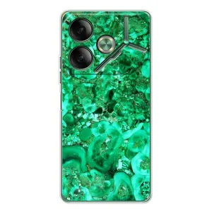 Мраморный чехол на Tecno Pova 7 (VPrint) (Салатный Мрамор)