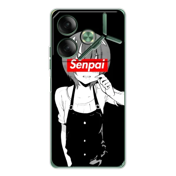 Чехол с принтом «Senpai» для TECNO Pova 7