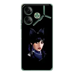 Чехлы Венсдей на Tecno Pova 7 Уэнсдей (AlphaPrint)