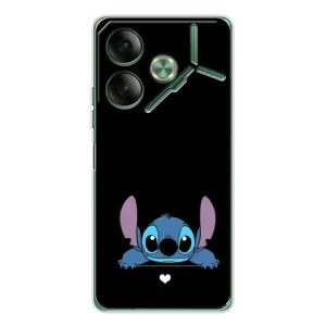 Чехол с принтом Стич на TECNO Pova 7 (Стич на черном)