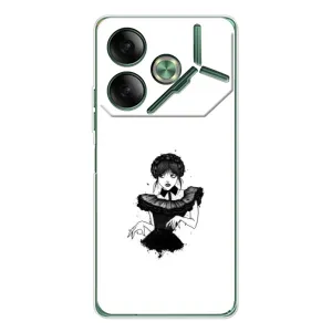 Чехлы Венсдей на Tecno Pova 7 Уэнсдей (AlphaPrint) (танец Уэнздей)
