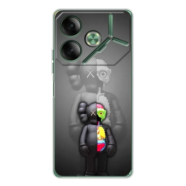 Чохол з принтом «Тіло Bearbrick» для TECNO Pova 7