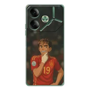 Чехол с футболистом Ламин Ямаль Tecno Pova 7 (Ямаль аниме)
