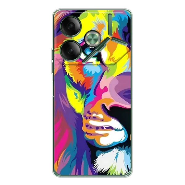 Чохол з принтом «Яскравий Лев» для TECNO Pova 7