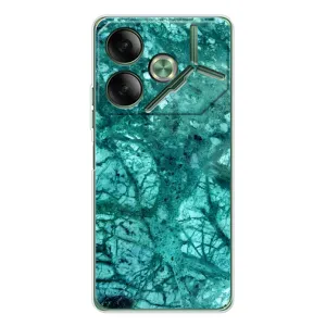 Мраморный чехол на Tecno Pova 7 (VPrint) (Зеленый мрамор)