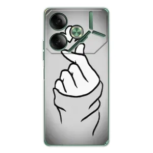 Чехол с принтом «Значок Love» для TECNO Pova 7