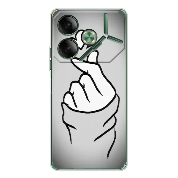Чехол с принтом «Значок Love» для TECNO Pova 7