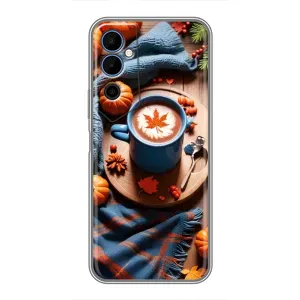Чехол с уникальным дизайном «Осень с кофе» для Tecno POVA Neo 2 (Кофе и тыковки)