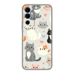 Чехол с рисунком кот на Tecno POVA Neo 2 (Коллаж котов)