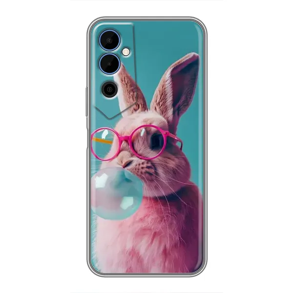 Чехол с принтом «Кролик в очках» для TECNO POVA Neo 2