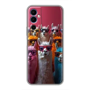 Чехол с принтом «Ламы в очках» для TECNO POVA Neo 2