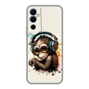 Чехол с Обезьянами Tecno POVA Neo 2 - (AlphaPrint) (Макака в наушниках)