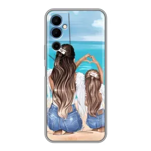 Чехол с печатью для Tecno POVA Neo 2 - (Мама с ребенком) (AlphaPrint) (Мама с доченькой)