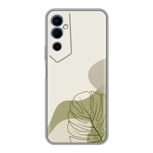 Силиконовый чехол с принтом в цветах на Tecno POVA Neo 2 (Зеленая монстера дизайн)