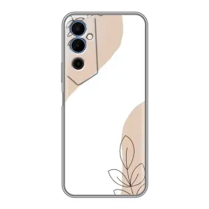 Силиконовый чехол с принтом в цветах на Tecno POVA Neo 2 (Нюдовая веточка абстракция)