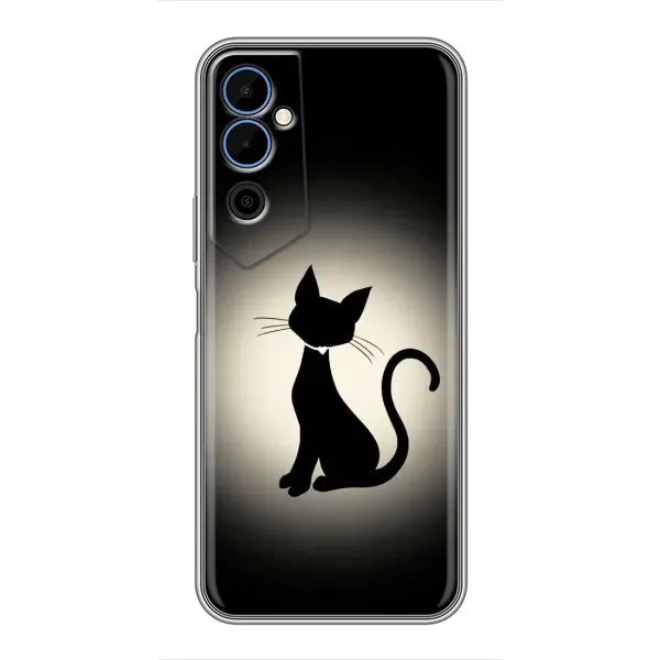 Чехол с принтом «Силуэт котика» для TECNO POVA Neo 2