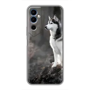 Чехол с Хаски для Tecno POVA Neo 2 - (AlphaPrint) (Верный пес)
