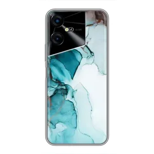 Чехол с принтом «Бирюзовый мрамор» для TECNO POVA Neo 3