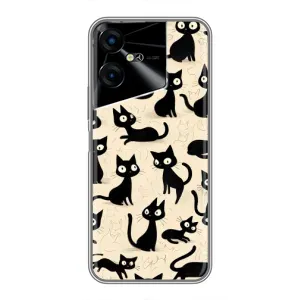 Чехол с рисунком кот на Tecno POVA Neo 3